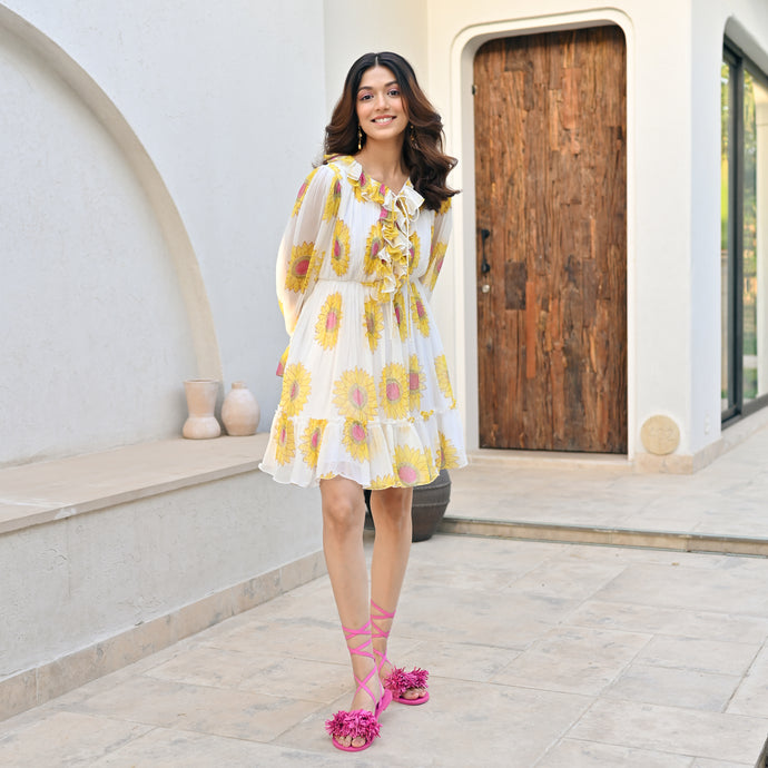 Sunshine Frills Short Dress